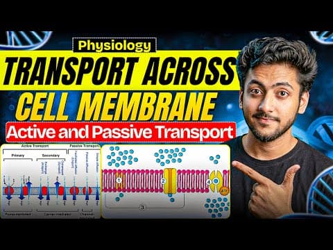 Thumbnail for Physiology -Transport Across Cell Membrane | MBBS 1st Year | Explanation With Exam Notes |MBBS World by MBBS World