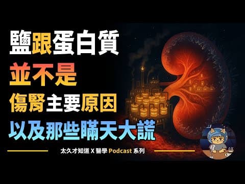 Thumbnail for 鹽跟蛋白質並不是傷腎主要原因，以及那些瞞天大謊 by 太久才知道【久不利多】
