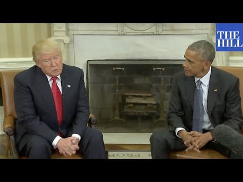 Thumbnail for FLASHBACK: President Obama welcomes President-elect Trump to White House 2 days after 2016 Election by The Hill