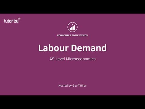 Thumbnail for Labour Demand I A Level and IB Economics by tutor2u