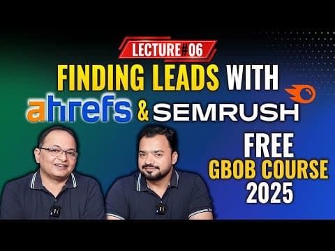 Thumbnail for Finding leads with SEMrush| Free GBOB Course Lecture 6 | Guest Posting Course by Shahzad Ahmad Mirza by Learn With Shahzad Ahmad Mirza