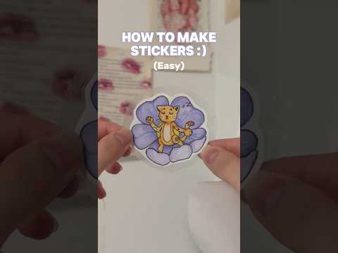 Thumbnail for How to make your own stickers #youtubeshorts #artideas #fyp by Salamander Creates
