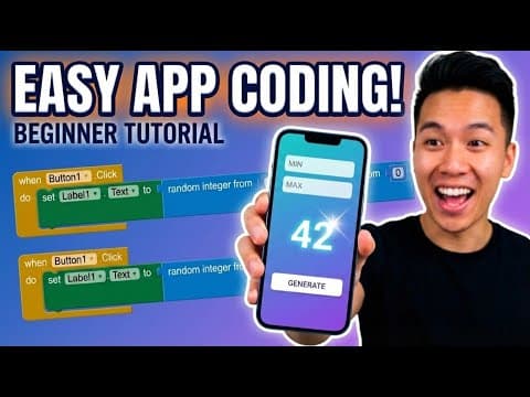Thumbnail for Random Number Generator App Using MIT App Inventor | Step-by-Step Tutorial #mitappinventor #mit #app by Alronics Tech