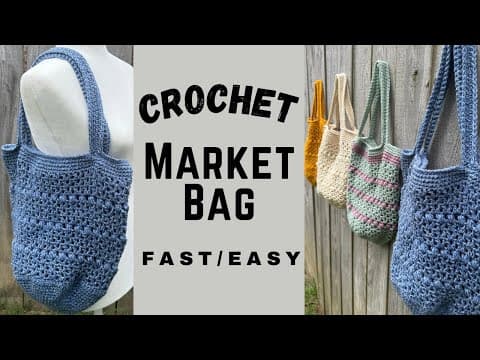 Thumbnail for Crochet Market Bag FAST, EASY: For Beginners by Pamela's Adoring Crochet