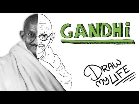 Thumbnail for MAHATMA GANDHI | Draw My Life by TikTak Draw