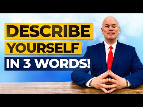 Thumbnail for DESCRIBE YOURSELF IN 3 WORDS! (How to ANSWER this Tricky Interview Question!) by CareerVidz