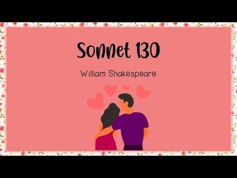 Thumbnail for Grade 12 Poetry: 'Sonnet 130' by William Shakespeare by English is Love
