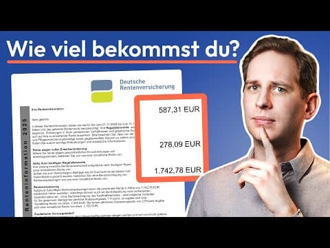 Thumbnail for Wie viel Rente bekommst du wirklich? Renteninformation lesen & verstehen! by Finanzfluss