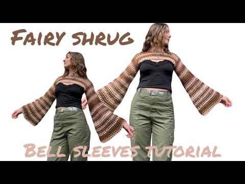 Thumbnail for Fairy Shrug Crochet Tutorial (bell sleeves) by Natalie