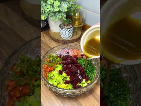 Thumbnail for Ingredients 1 12 cups lentils 1 tomato 12 red onion Beetroot 2 roasted peppers Avocado A handful of by HananeCookss