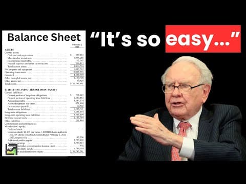 Thumbnail for Warren Buffett: How To Analyze a BALANCE SHEET by Brian Feroldi