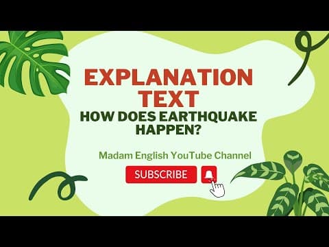 Thumbnail for Explanation Text | How does an earthquake happen? by Madam English YouTube Channel