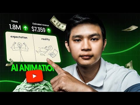 Thumbnail for Kiếm tiền Youtube ($100/Ngày) với Hoạt Hình AI "Stick Fugure" 2025 by Do Thanh Trung