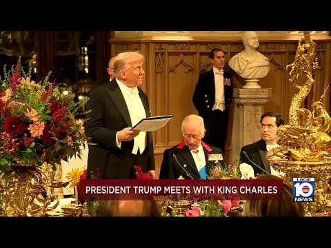 Thumbnail for President Trump visits UK, meets with King Charles III by WPLG Local 10