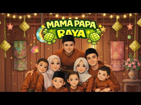 Thumbnail for Dato’ Sri Aliff Syukri, Datin Sri Nur Shahida, Qadejah El Zahra & Ammar Ahyan - Mama Papa Raya (MV) by XO HOUSE