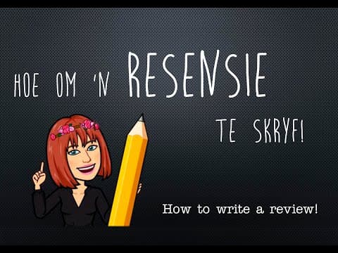 Thumbnail for Resensie | How to write a review | Afrikaans FAL by Bad Teacher