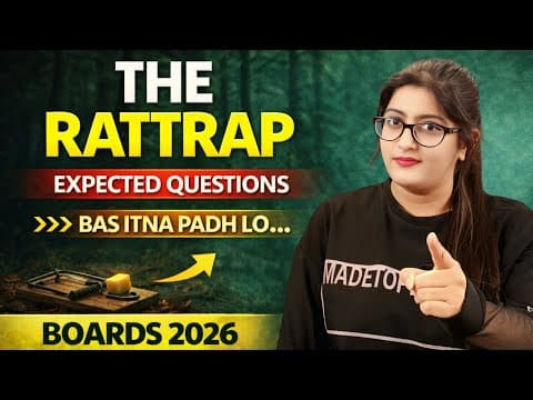 Thumbnail for The rattrap class 12 Most Important Questions/CBSE Class 12th English Board Exam by Simran Sahni