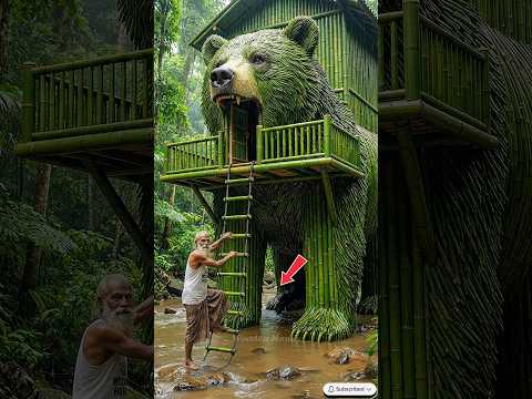 Thumbnail for I Built a Secret Bamboo Treehouse EP 2 | Beautiful Handmade Bamboo Craft 🎋 #bamboohouse #short by Wooden Hands