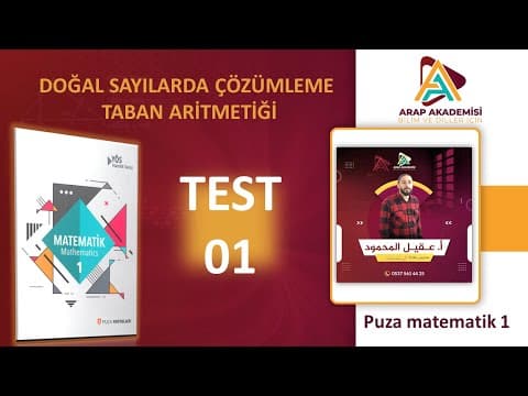 Thumbnail for حل تستات بوزا رياضيات 1 ماث 1 \ puza matematik 1 doğal sayılarda çözümleme taban aritmetiği test 1 by Arap Akademisi