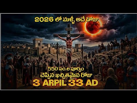 Thumbnail for 2026లో మళ్ళీ అదేరోజు - ఏప్రిల్ 3 -JESUS CRUCIFIXION- 3 APRIL 33 AD - యేసు సిలువ వేయబడి మరణించిన రోజు by LOVE GOSPEL