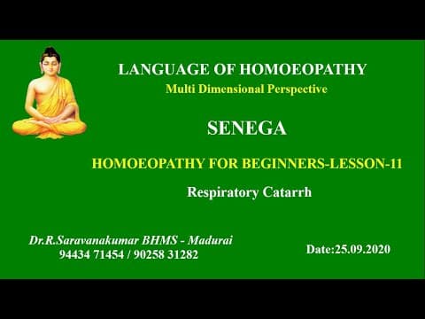 Thumbnail for LANGUAGE OF HOMOEOPATHY # HOMOEOTHY FOR BEGINNERS-LESSON11# SENEGA#Dr.R.Saravanakumar BHMS - Madurai by LANGUAGE OF HOMOEOPATHY