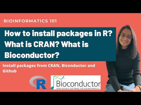 Thumbnail for How to install packages in R? What is CRAN? What is Bioconductor? | Bioinformatics 101 by Bioinformagician