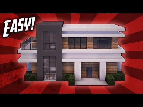 Thumbnail for Minecraft: How To Build A Small Modern House Tutorial (#18) by Rizzial