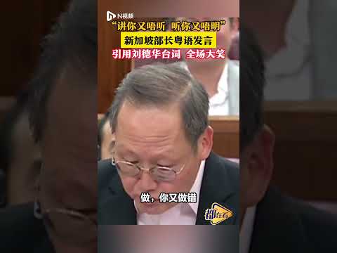 Thumbnail for “讲你又唔听 听你又唔明” 新加坡部长粤语发言引用刘德华台词全场大笑(视频来源:n视频) by 粤精彩YUEFUN