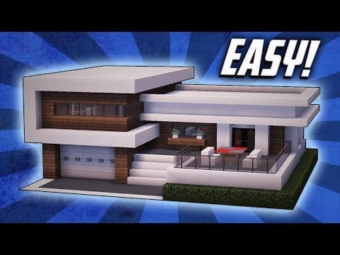 Thumbnail for Minecraft: How To Build A Large Modern House Tutorial (#22) by Rizzial