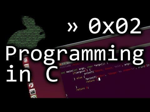 Thumbnail for Writing a simple Program in C by LiveOverflow