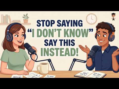 Thumbnail for Stop Saying “I DON’T KNOW” | 5 Natural English Phrases Native Speakers Use | Easy English Podcast by Mr. English Channel