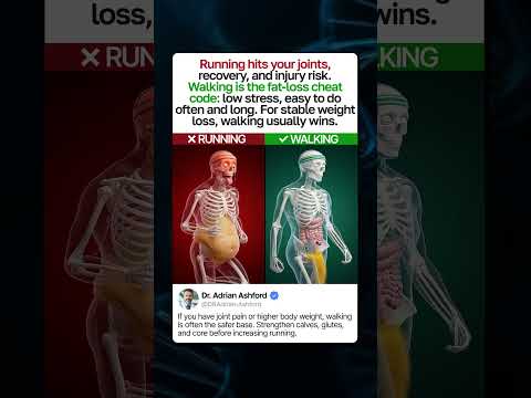 Thumbnail for Running VS Walking | What happens inside your body #health #facts #gym by Dr. Adrian Ashford