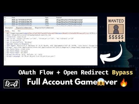 Thumbnail for From Open Redirect to Full Account Takeover | OAuth Chain PoC by Bug Shikari