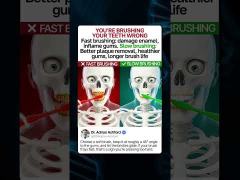 Thumbnail for Brushing Teeth Fast VS Brushing Teeth Slow | What Happens Inside Your Body #health #facts #food by Dr. Adrian Ashford