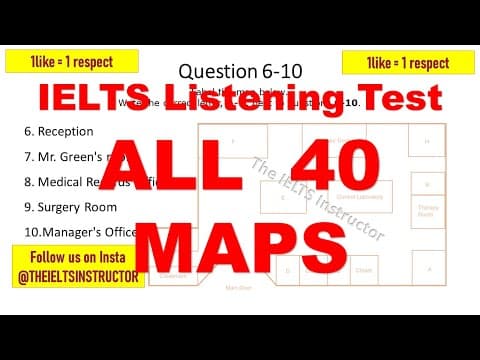 Thumbnail for All 40 Maps test 4 - IELTS listening test 2024 by The Ielts Instructor