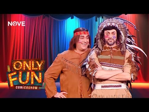 Thumbnail for Pino e gli Anticorpi sono due capo tribù | Only Fun Comico Show by NOVE