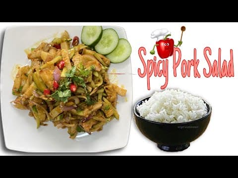 Thumbnail for ဝက်သားသုပ်/How to cook pork salad #cooking by Foods & Me