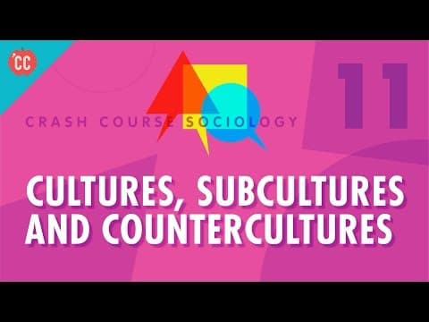 Thumbnail for Cultures, Subcultures, and Countercultures: Crash Course Sociology #11 by CrashCourse