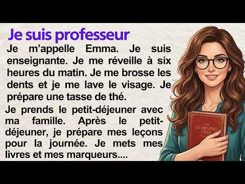 Thumbnail for I Am a Teacher 🌟| Learn French with Simple Story | 100+ Daily Useful Sentences (French A1–A2) by Frenchy Tales