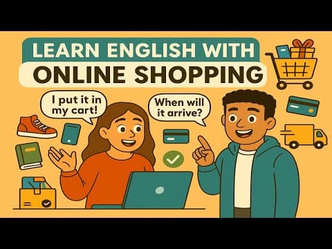 Thumbnail for Online Shopping Vocabulary 🛒 | Easy English Conversation for Beginners | Learn A2–B1 by Easy learn English