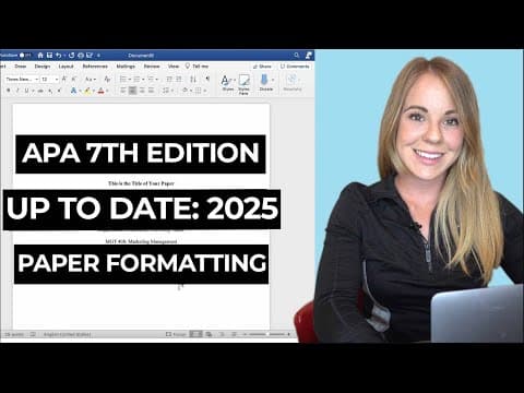Thumbnail for How to format your paper in APA style in 2025 by Smart Student
