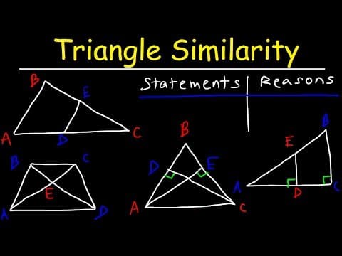 Thumbnail for Triangle Similarity - AA SSS SAS & AAA Postulates, Proving Similar Triangles, Two Column Proofs by The Organic Chemistry Tutor