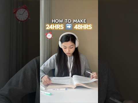 Thumbnail for How to Make 24 Hours ➡️ 48 Hours #studytips #studywithme #timemanagement #productivity #college by Mia Yilin