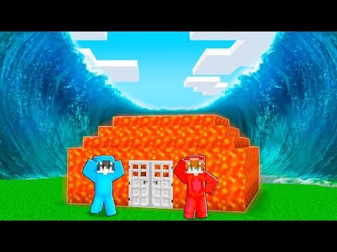 Thumbnail for Casa de LAVA vs TSUNAMI en Minecraft! by Nacho