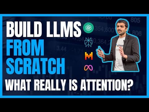 Thumbnail for Lecture 13: Introduction to the Attention Mechanism in Large Language Models (LLMs) by Vizuara