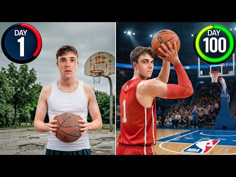 Thumbnail for I played basketball every day until I make 10 3s in a row by Bench 2 Baller
