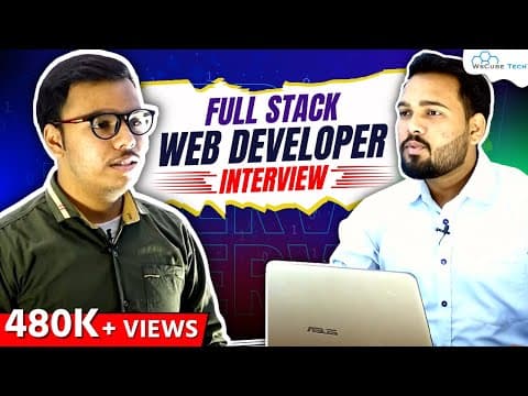Thumbnail for Full Stack Web Developer Mock Interview: A Technical Round with Q&A ✅ by WsCube Tech