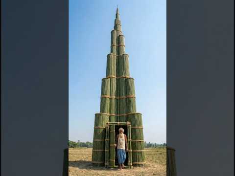 Thumbnail for Oldman Crafted Burj Khalifa From Bamboo streak | mini woods toys | wooden crafting #ai #trending by ai video to
