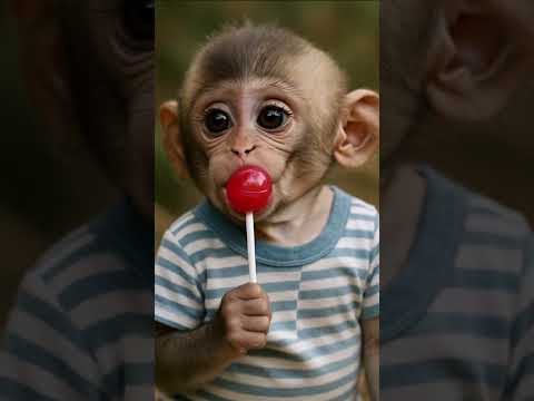 Thumbnail for Baby Monkey Tastes a Lollipop… Then Bursts Into Laughter! 🍭😂 by Puga Gaga