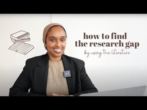 Thumbnail for 5 Easy Ways To Find The Gap in Literature | How To Identify Research Gaps by Dr Amina Yonis